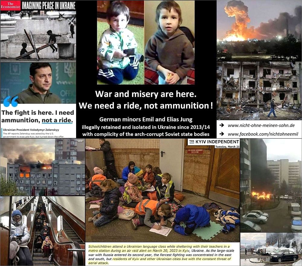 Misery of war - Children in urgent need of a ride